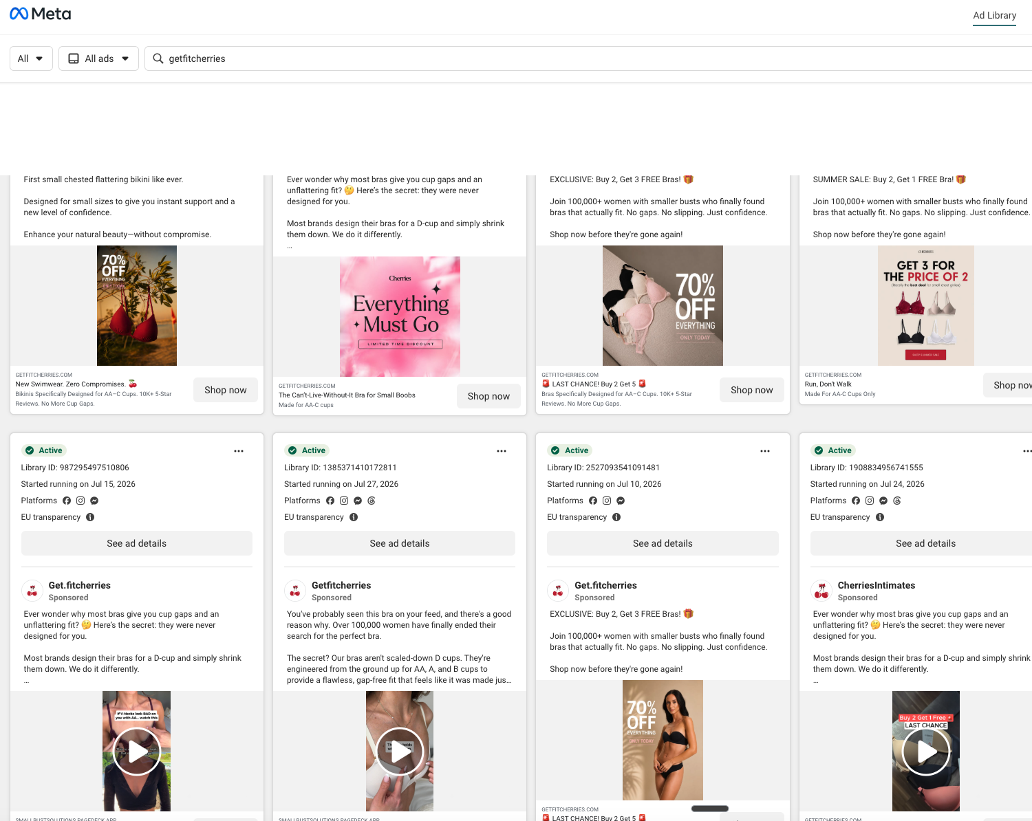 Creatives en advertenties in de testfase